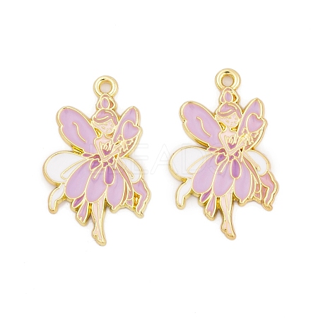 Rack Plating Alloy Enamel Pendants FIND-A040-08E-03G-1