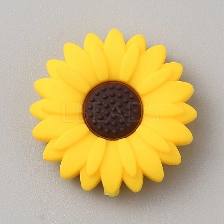 Daisy Silicone Beads SIL-WH0001-60B-02-1