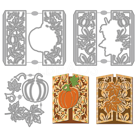 Autumn Pumpkin & Maple Leaf Carbon Steel Cutting Dies Stencils DIY-WH0309-2155-1