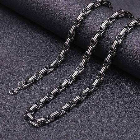Stainless Steel Byzantine Chains Necklaces for Men FS-WG56795-88-1