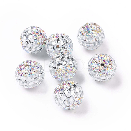 Polymer Clay Rhinestone Beads RB-L029-04A-1