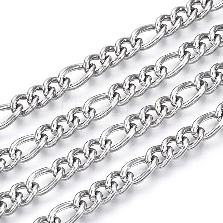 304 Stainless Steel Curb Chains CHS-N001-05P-1
