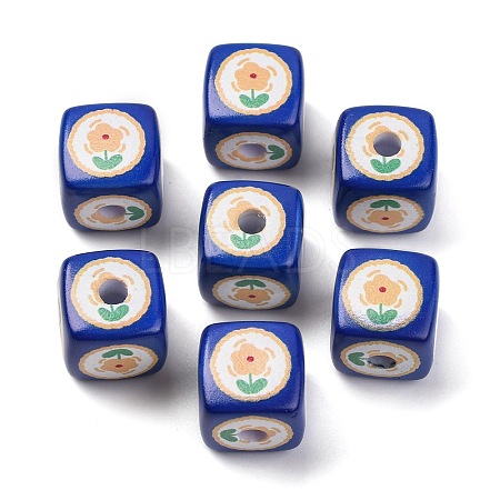 Printed Opaque Acrylic Beads LS-SACR-A009-01G-1