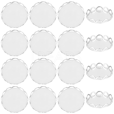 100Pcs 304 Stainless Steel Cabochon Settings FIND-BBC0003-49-1