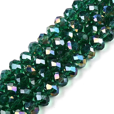 Electroplate Glass Beads Strands EGLA-A044-T8mm-B18-1
