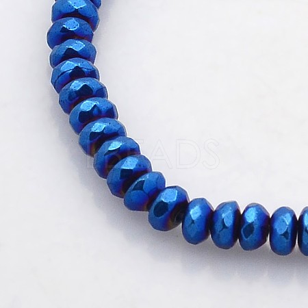 Electroplate Non-magnetic Synthetic Hematite Beads Strands G-J208B-04-1