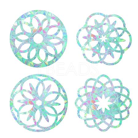 Waterproof PVC Colored Laser Stained Window Film Adhesive Stickers DIY-WH0256-053-1