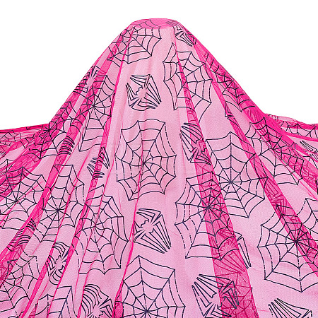 Halloween Theme Polyester Mesh Fabric DIY-WH0589-86B-1