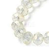 Electroplate Transparent Glass Beads Strands EGLA-A034-T6mm-T16-4