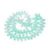 Electroplate Transparent Glass Beads Strands EGLA-N056-03A-10-2