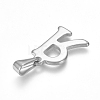 Non-Tarnish 304 Stainless Steel Pendants STAS-F106-95P-R-01-2