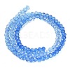 Transparent Painted Glass Beads Strands X-DGLA-A034-T1mm-A01-5