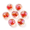 UV Plating Rainbow Iridescent Acrylic Beads OACR-A014-02H-1
