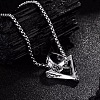 Alloy Ring with Triangle Pendant Necklaces for Men WG487F5-01-2