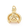 Brass Micro Pave Cubic Zirconia Charms X-KK-C012-44G-2