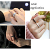 6Pcs 6 Styles Stainless Steel Grooved Finger Ring Settings STAS-YS0001-19-7