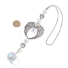 Glass Round Hanging Suncatchers HJEW-JM04608-3