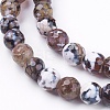 Natural Fire Crackle Agate Beads Strands X-G-L084-8mm-17-3
