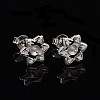 Rhodium Plated 925 Sterling Silver Stud Earring Findings STER-N0004-006-5