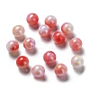 Two Tone Opaque Acrylic Beads SACR-P024-01B-W14-1