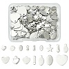 160Pcs 16 Styles 304 Stainless Steel Chain Tabs FIND-CJ0004-88-1