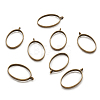 Rack Plating Alloy Open Back Bezel Pendants PALLOY-TA0001-10AB-1
