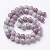 Natural Lilac Jade Beads Strands X-GSR8mmC168-3