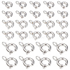 SUNNYCLUE 30Pcs 3 Styles 304 Stainless Steel Smooth Surface Spring Ring Clasps STAS-SC0004-41-1