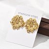 304 Stainless Steel Studs Earrings for Women EJEW-K306-29G-2