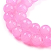 Baking Painted Imitation Jade Glass Round Bead Strands DGLA-Q021-6mm-45-4