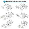 60 Sets 6 Styles 304 Stainless Steel Box Clasps STAS-DC0009-62-2
