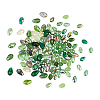 4Bags 2 Styles Transparent Glass Beads  Segmented Multi-color Beads GLAA-PH0003-25A-7