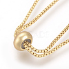 Brass Box Chain Slider Bracelet Making KK-Q675-05G-3