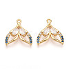 Brass Micro Pave Cubic Zirconia Pendants X1-KK-N261-103G-1