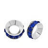 Brass Rhinestone Spacer Beads X-RB-A020-9mm-05S-1