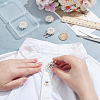 Flower Alloy Rhinestone Cufflinks HJEW-NB00200-3
