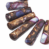 Assembled Synthetic Imperial Jasper and Bronzite Beads Strands G-S326-002A-3