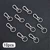 Alloy Push Gate Snap Keychain Clasp Findings KEYC-GA0001-01-3