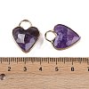 Natural Amethyst Faceted Pendans KK-L218-005G-06-3