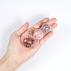 DELORIGIN 6Pcs 3 Style Chunky Glass Ball Wishing Bottle Ornament AJEW-DR0001-06-3