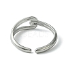 304 Stainless Steel Open Cuff Ring RJEW-L110-043P-3