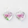 Handmade Luminous Lampwork Pendants LAMP-R136-04F-1