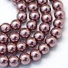 Baking Painted Pearlized Glass Pearl Round Bead Strands HY-Q003-12mm-58-1