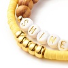 Handmade Polymer Clay Heishi Beads Stretch Bracelets Set BJEW-JB07280-8