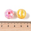 10Pcs UV Plating Colours Acrylic Beads OACR-S146-01O-4