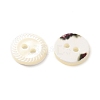 Natural Shell Flat Round Buttons with Carved Rim Recessed Center SH-CBA18B6-02A-01-2