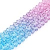 Gradient Color Baking Paint Glass Bead Strands X1-DGLA-A039-T4mm-A07-4