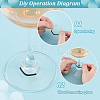 Hexagon 316 Stainless Steel Hoop Wine Glass Charms AJEW-PH01574-4