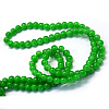 Baking Painted Imitation Jade Glass Round Bead Strands X-DGLA-Q021-6mm-10-3