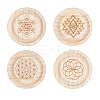 4Pcs 4 Styles Round Pine Bracelet Design Boards AJEW-BC0008-34-1